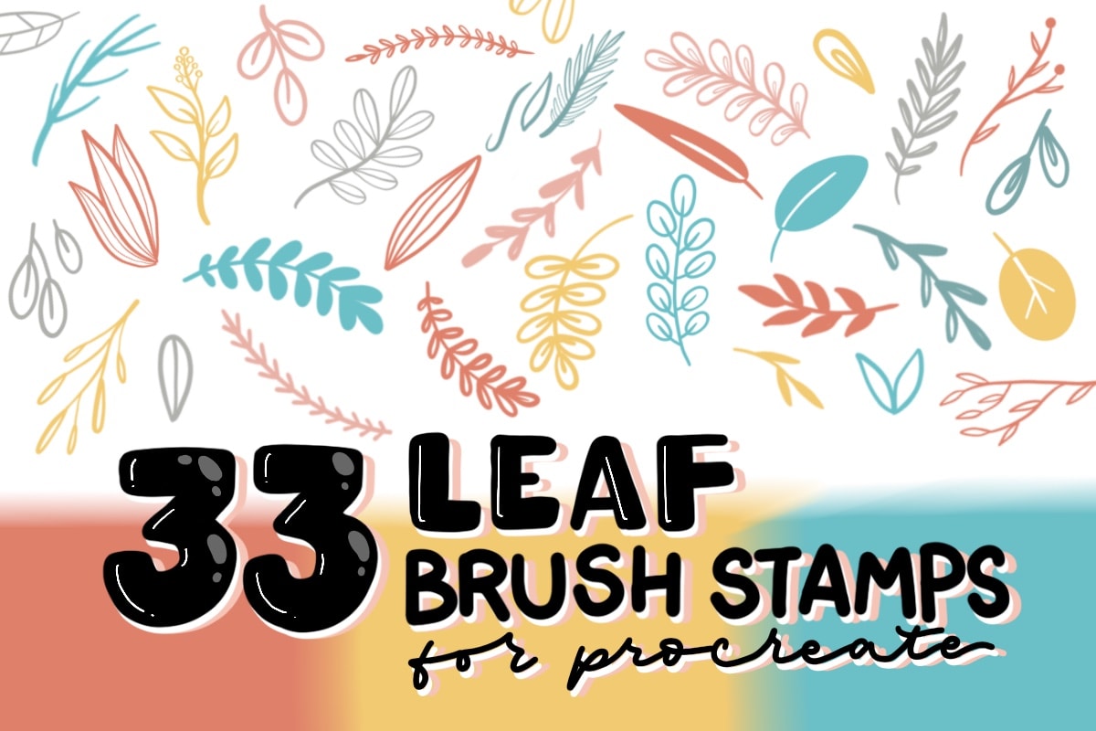 33 Leaf Procreate Brush Stamps