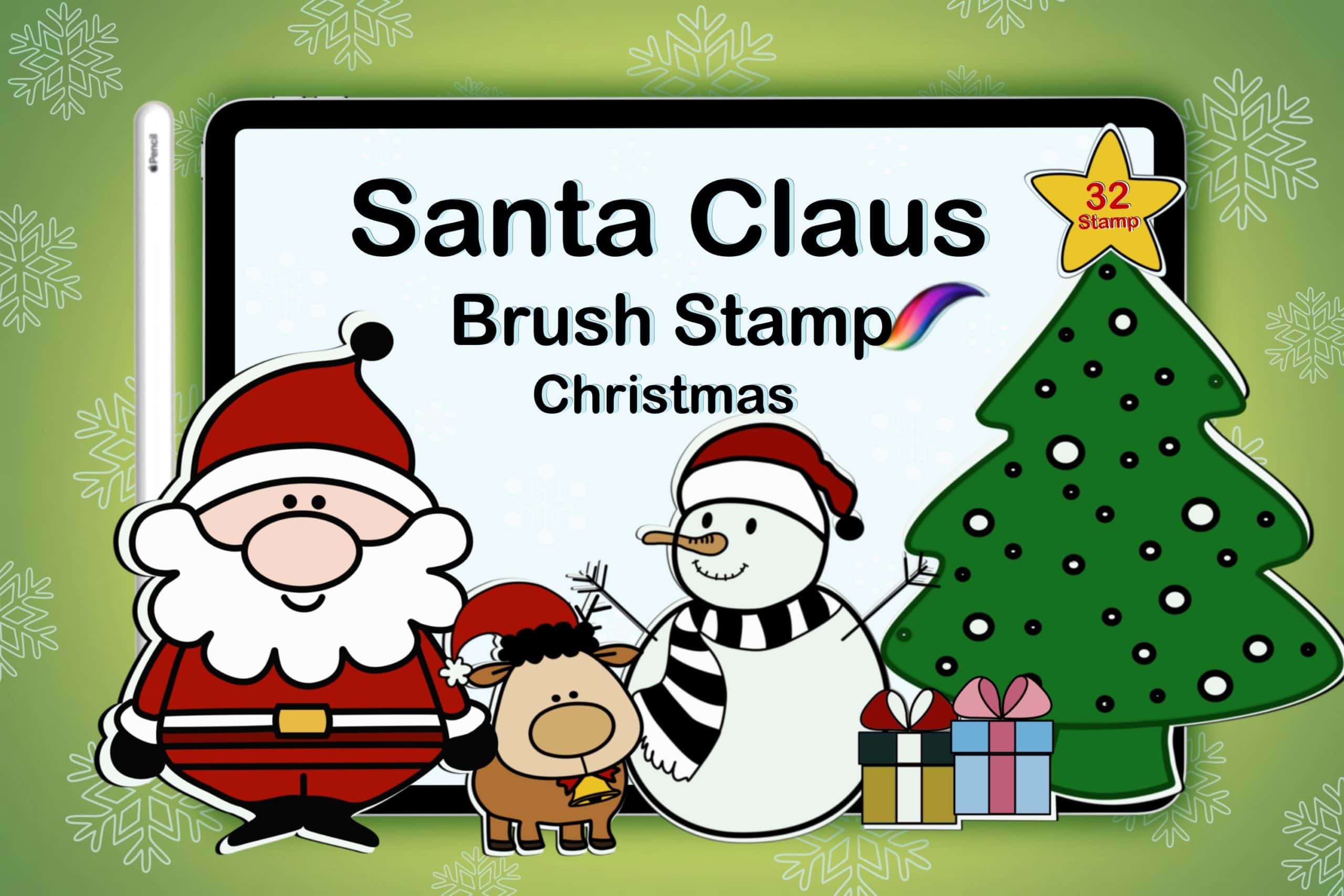Procreate Brushes Christmas Santa set