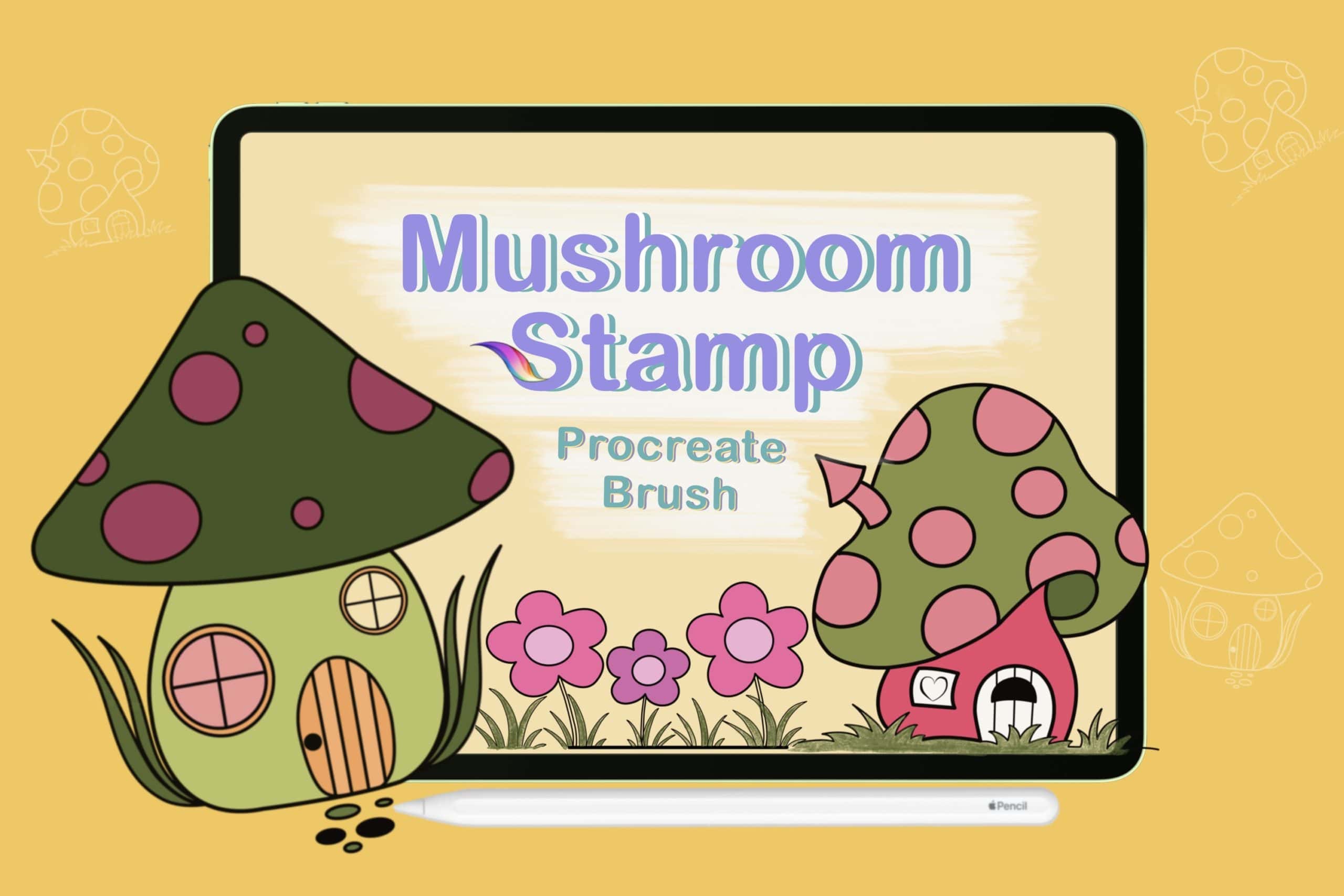 Procreate Mushroom Stamp (Procreate)