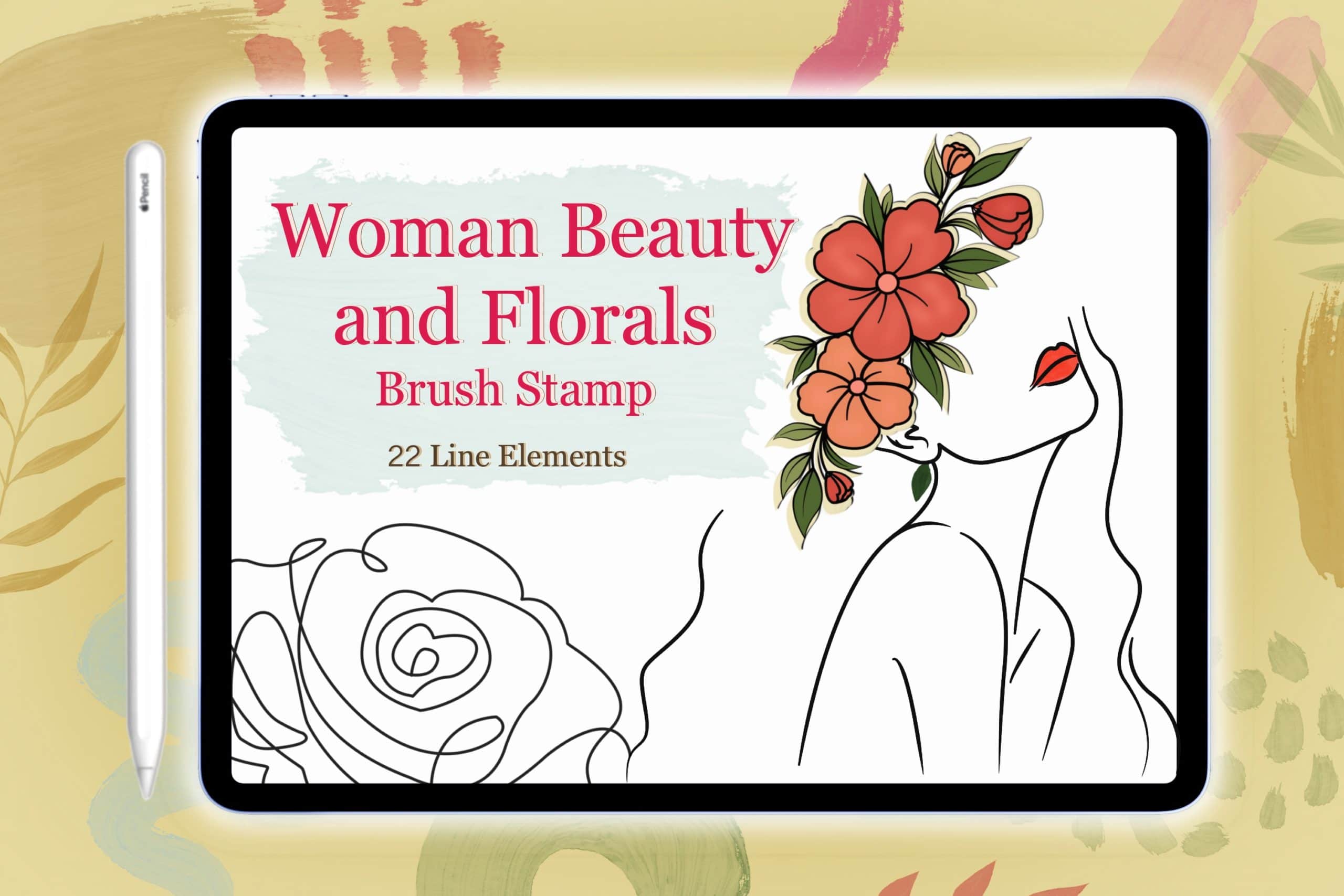 Procreate Woman Beautiful Brush stamps