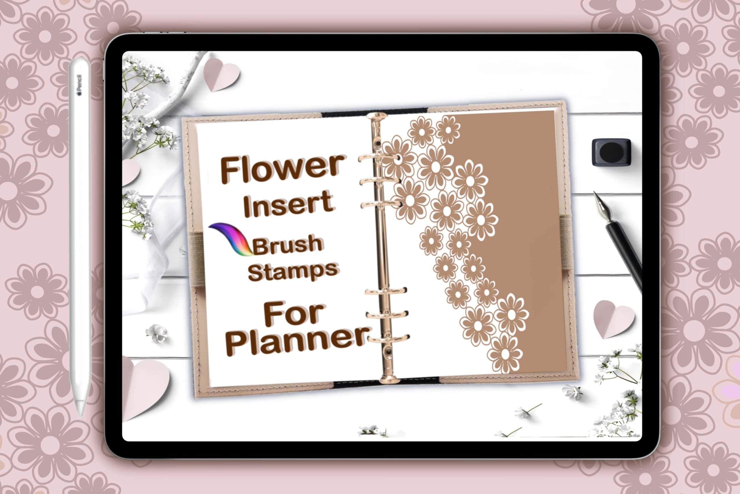 Procreate Flower brush Stamps for Planner