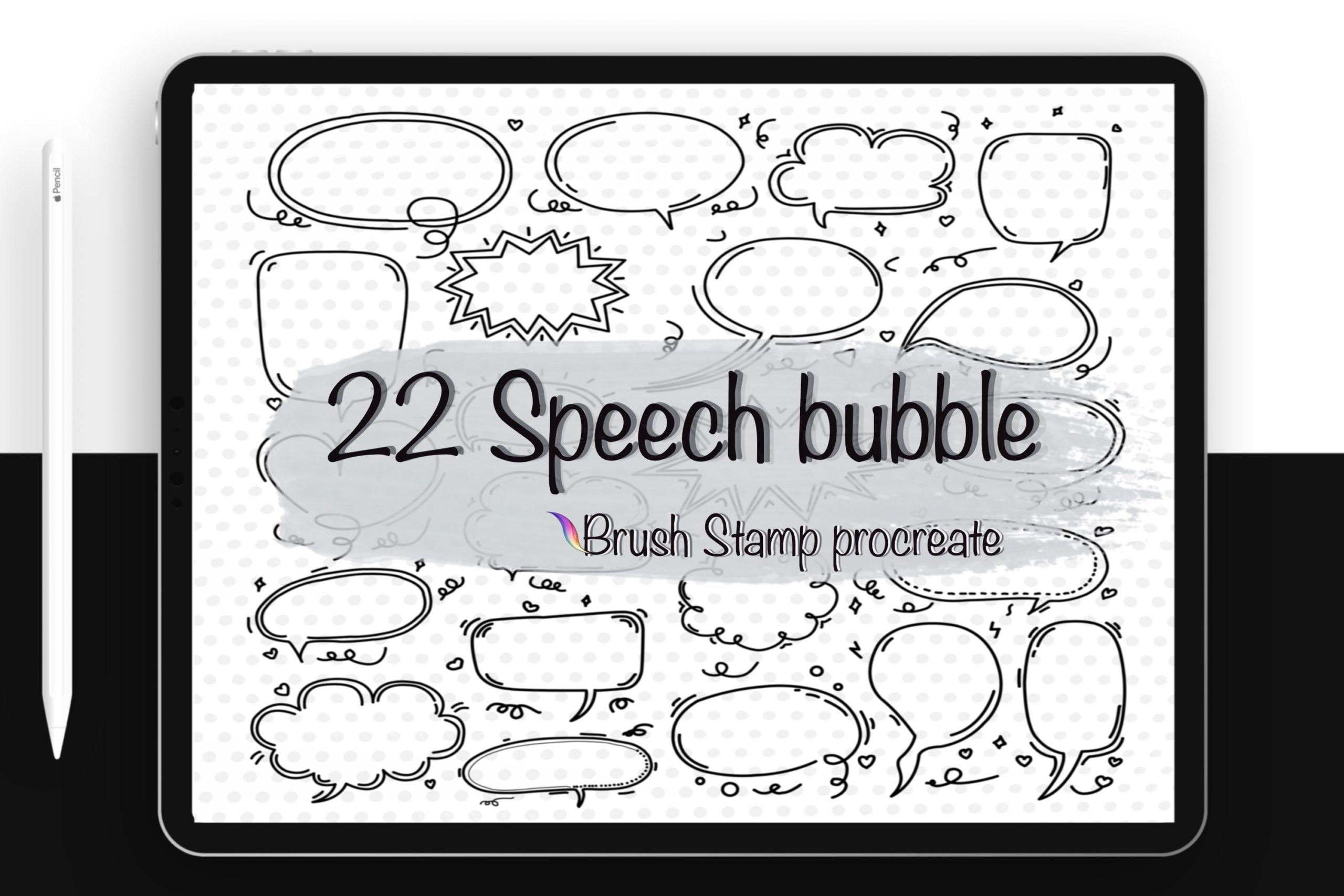 Procreate Speech Balloons Stamps