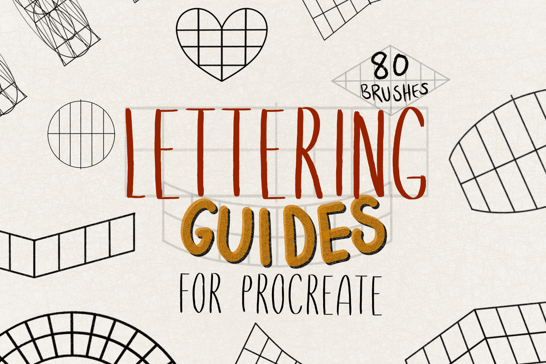 Procreate Lettering Guides 80 Brushes