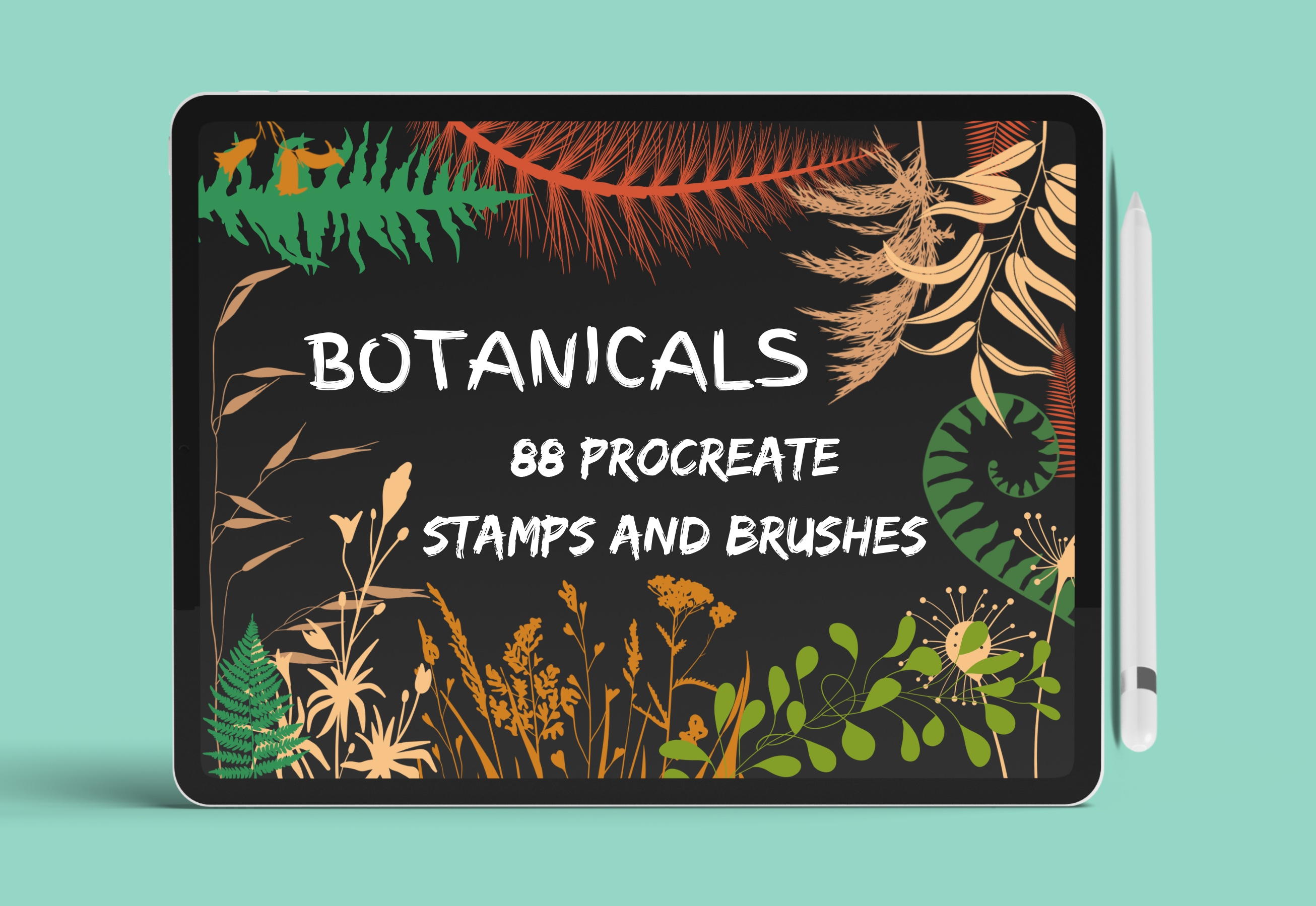 88 Procreate Botanical Stamps and Brushes