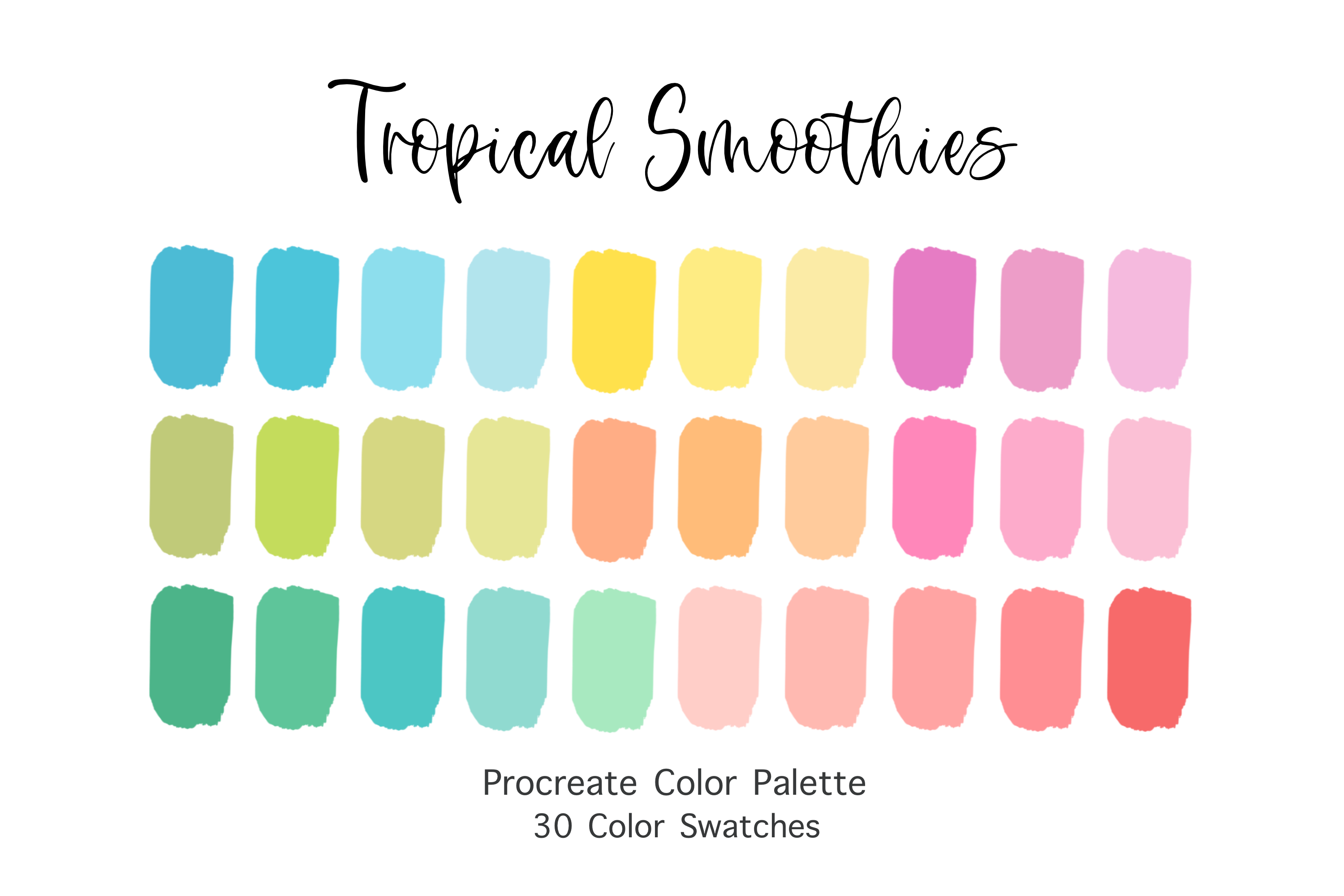 Tropical Smoothies Procreate Color Palette