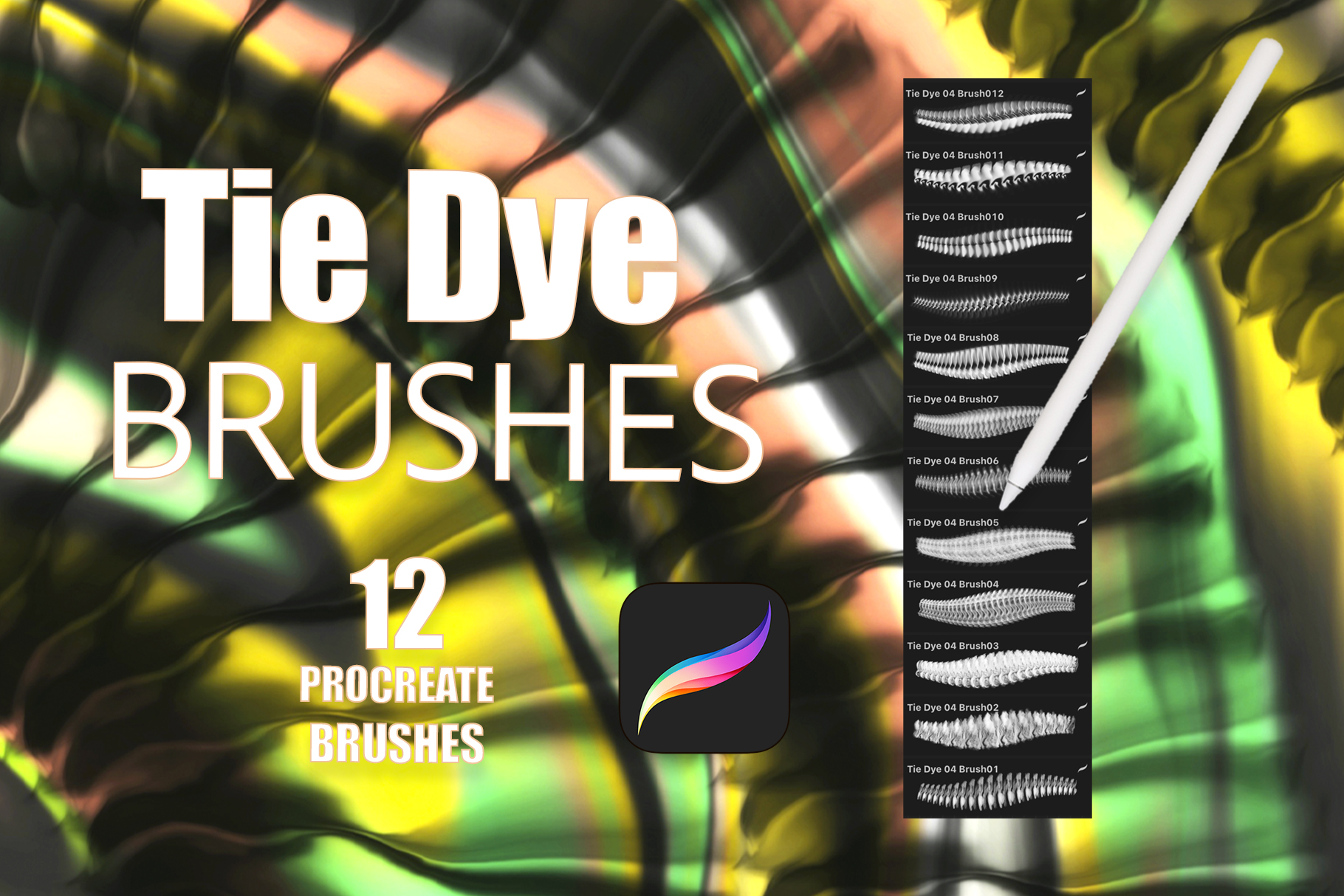 Realistic Tie Dye Brushes vol 4