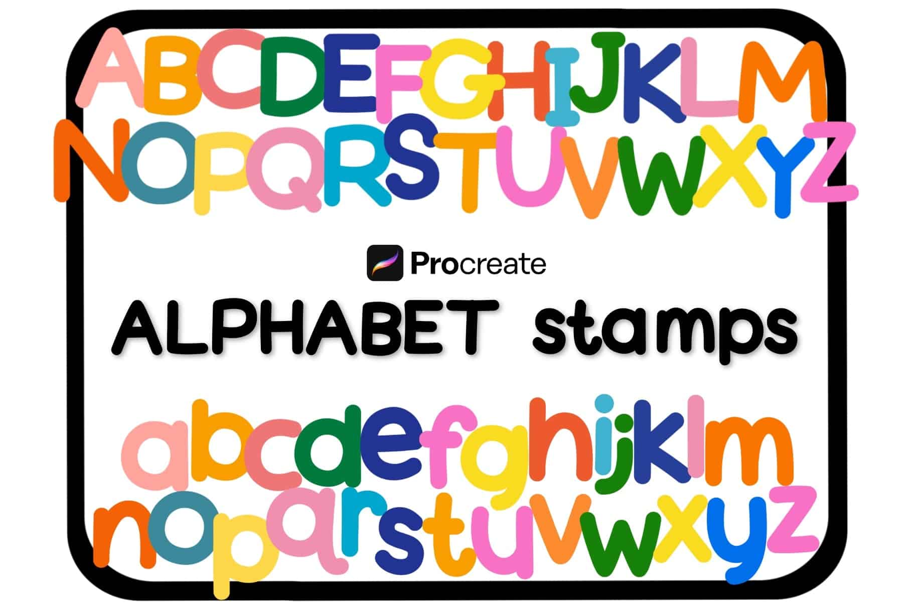 Alphabet Letter Stamp Brushes Procreate