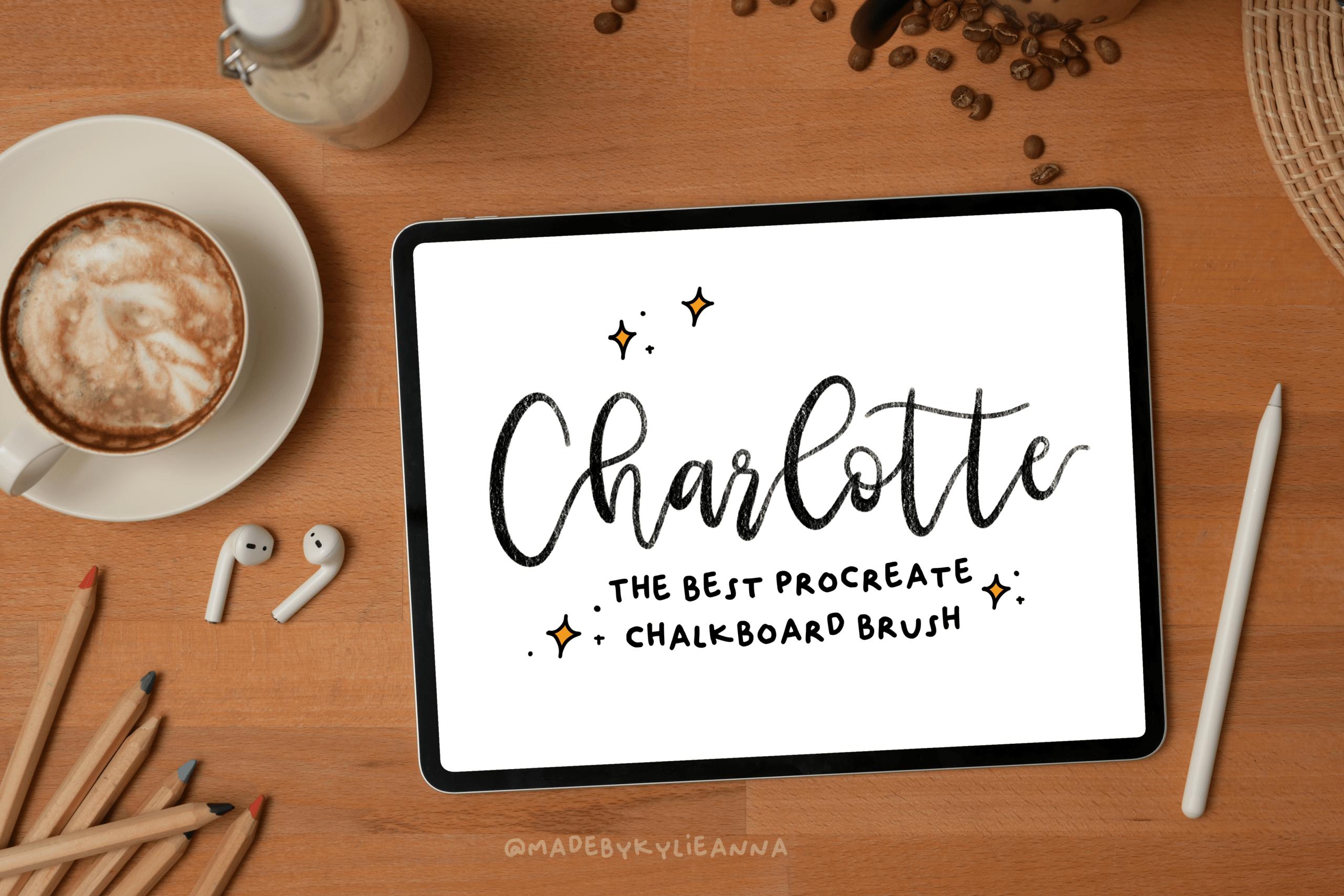 Charlotte Chalkboard Procreate Lettering Brush