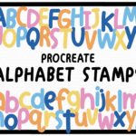 Alphabet Letter Stamp Brushes Procreate Vol.5