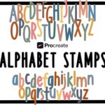 Alphabet Letter Stamp Brushes Procreate Vol.2
