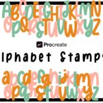 Alphabet Letter Stamp Brushes Procreate Vol.4