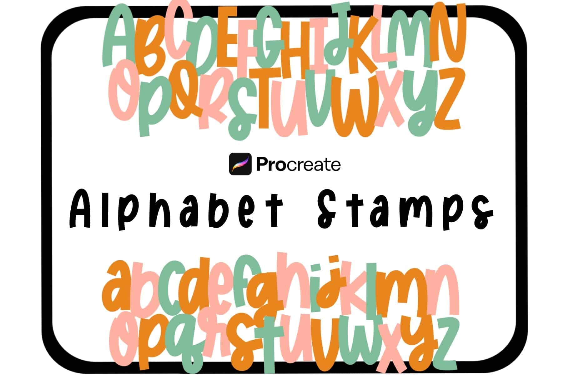 Alphabet Letter Stamp Brushes Procreate Vol.4