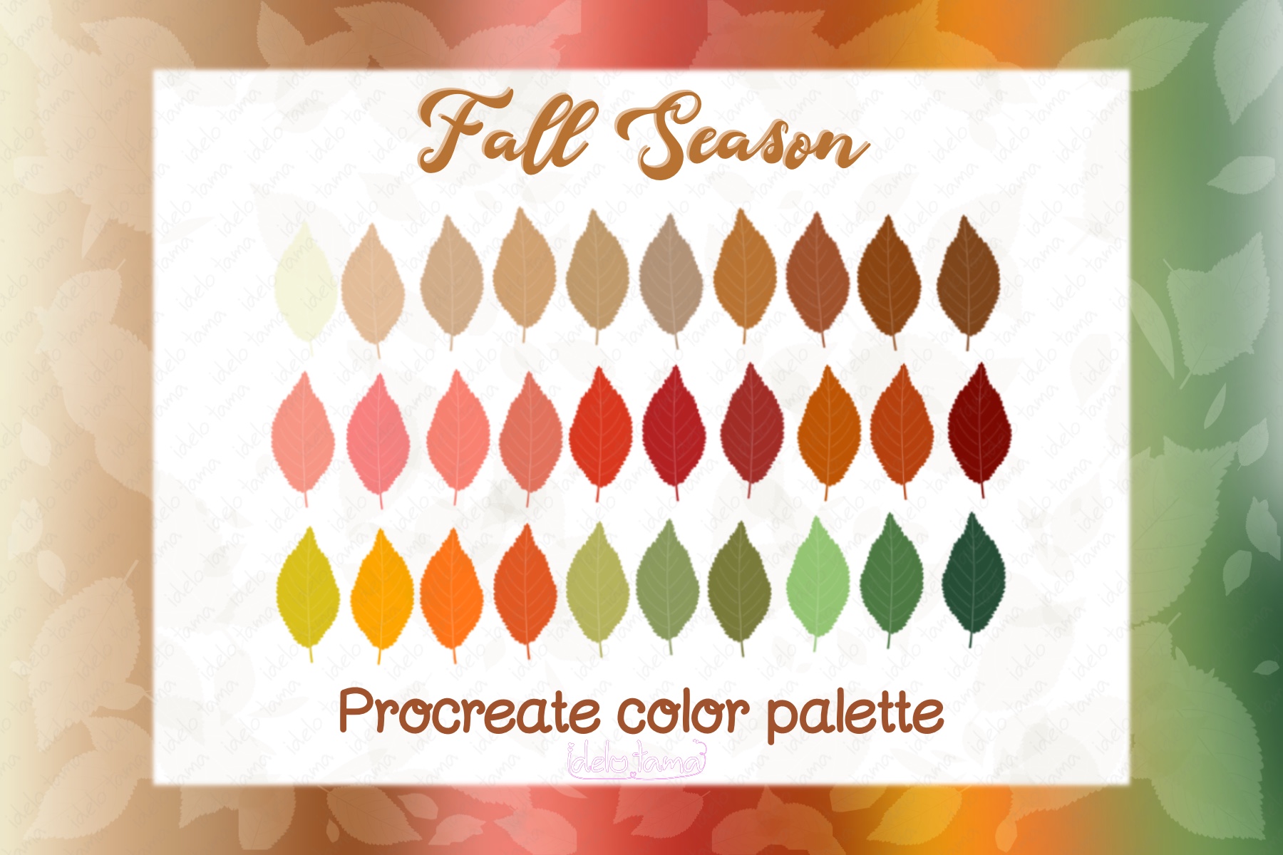 Procreate Color Palette Fall Season