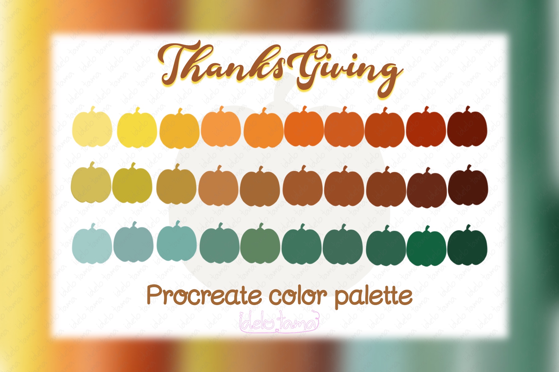 Procreate Color Palette Thanksgiving Harvest