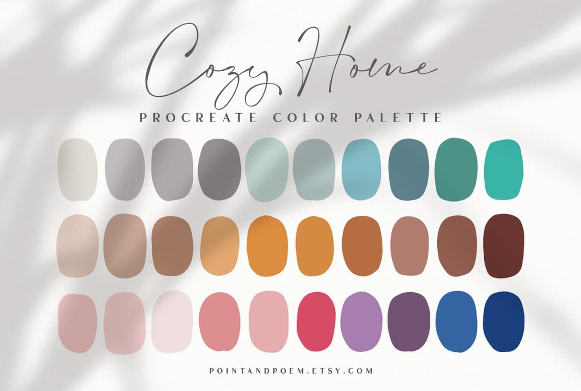 Procreate Color Palette | Cozy Home