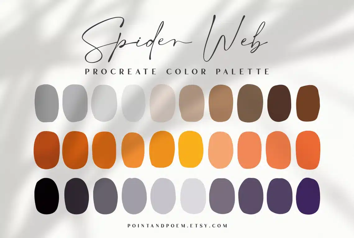 Procreate Color Palette | Spider Web