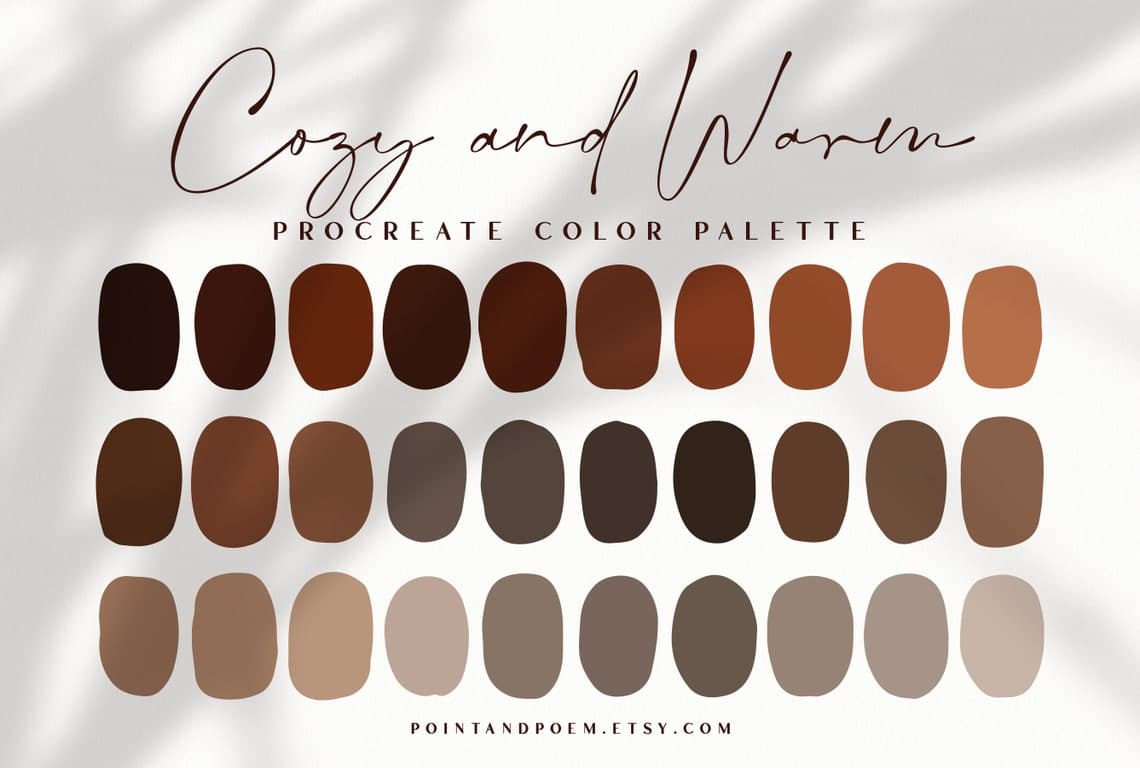 Procreate Color Palette | Cozy and Warm
