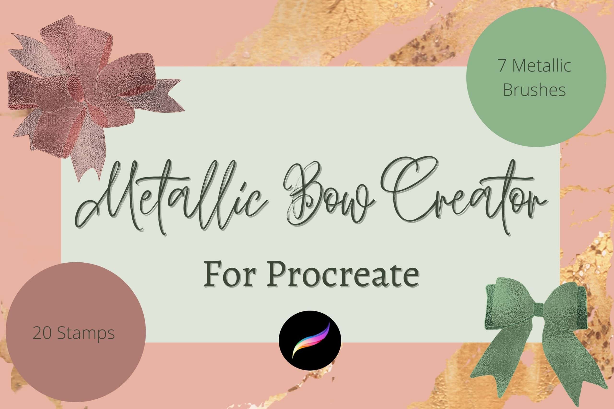 Metallic Bow Creator Set for Procreate