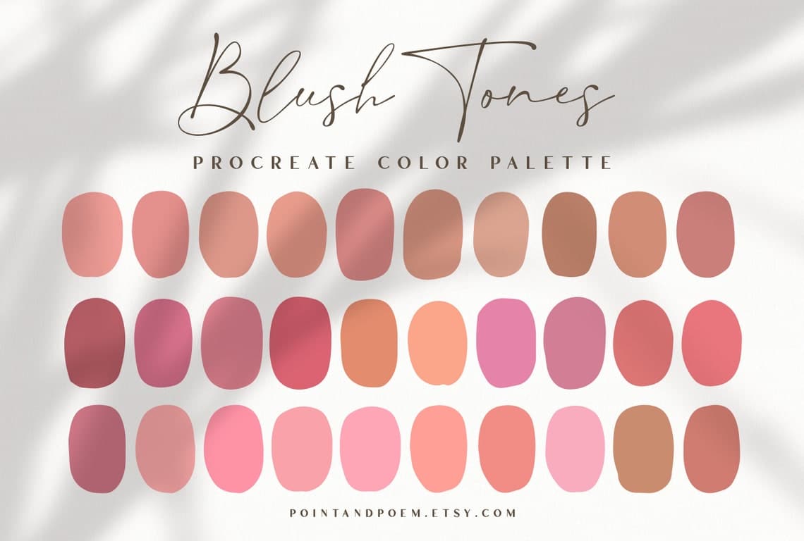 Procreate Color Palette | Blush Tones