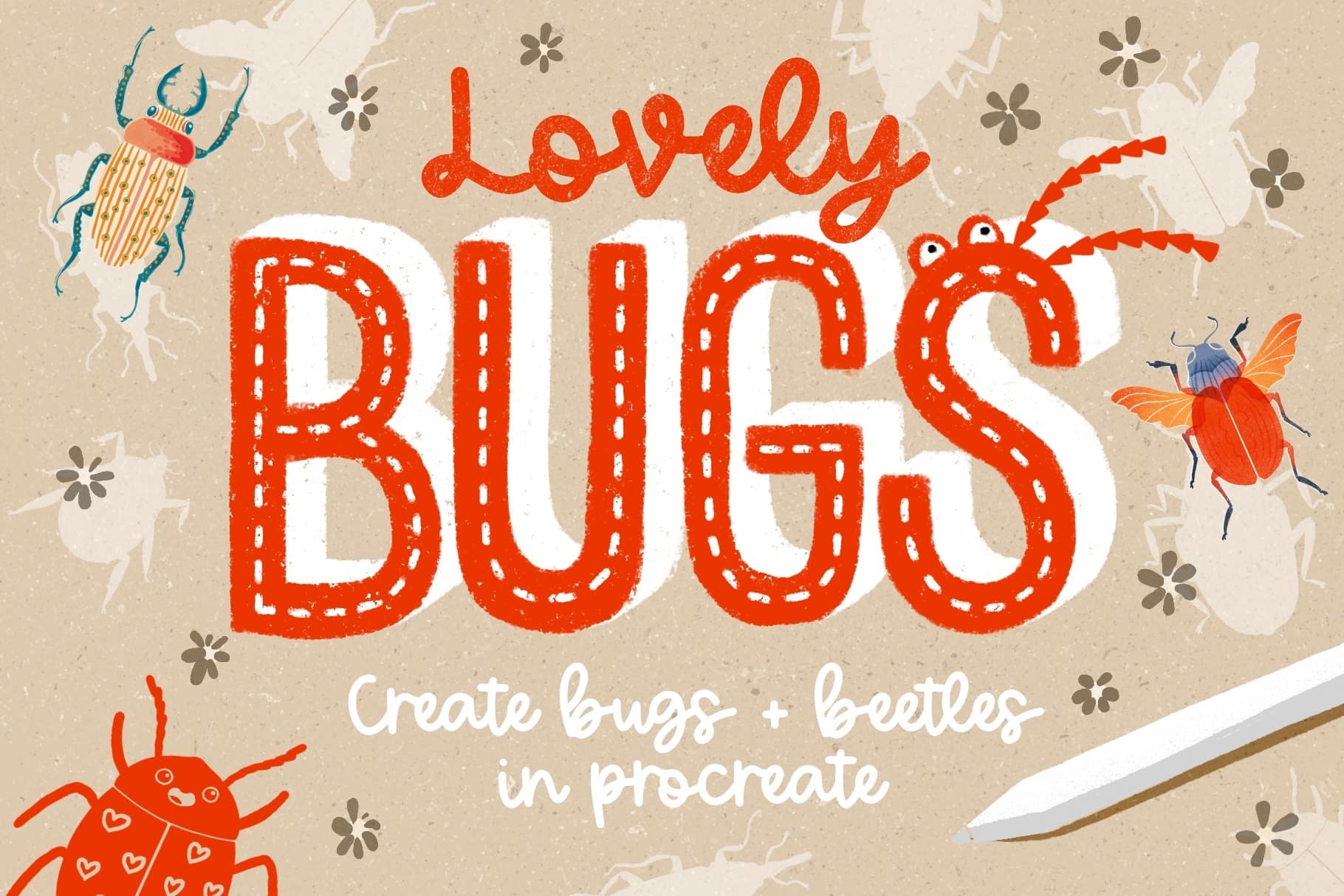 Lovely Bugs Stamp Brushes for Procreate