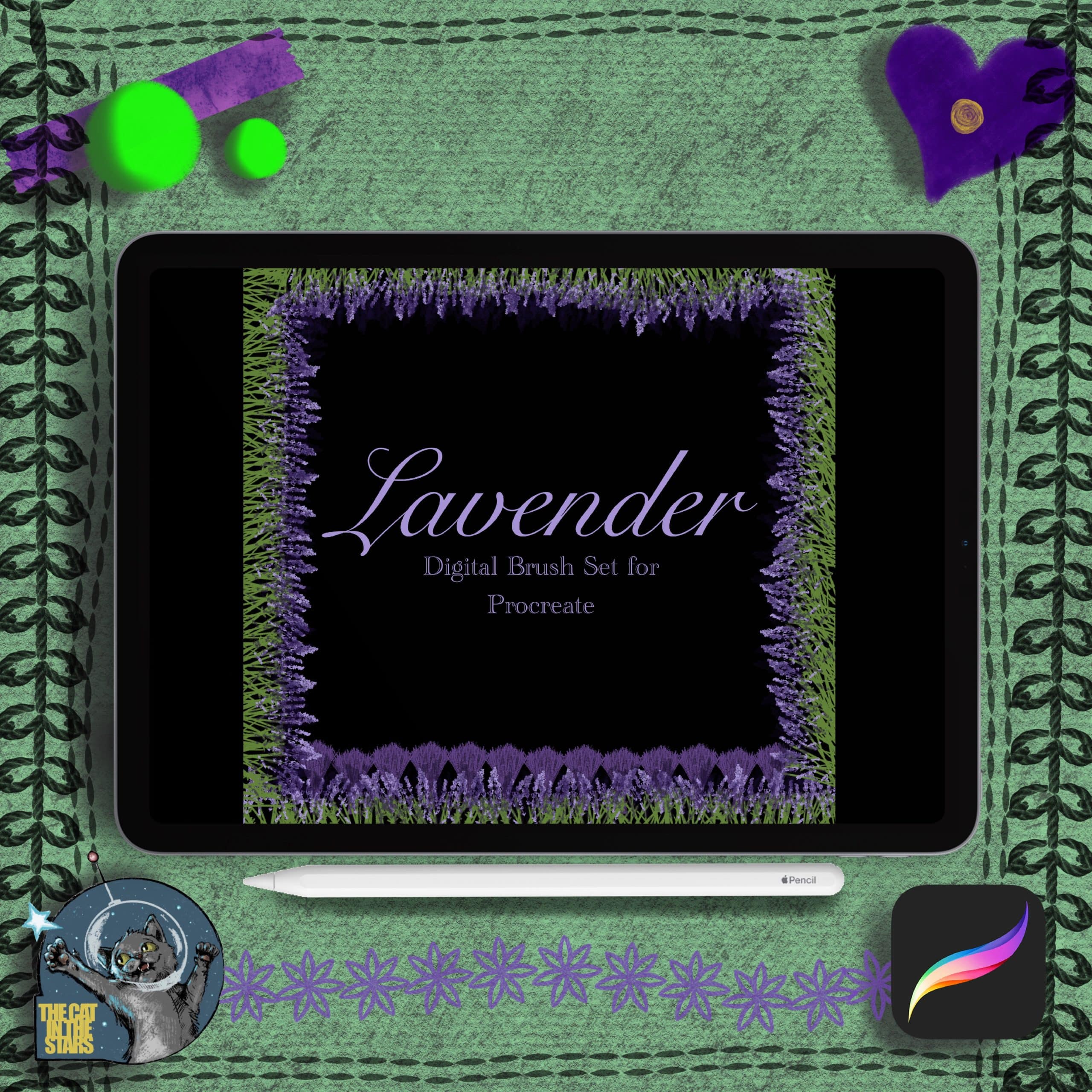 Lavender Digital Stamp Set