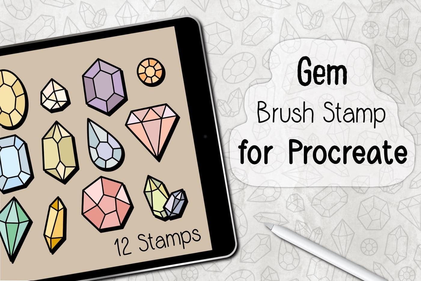 ‪Gem | Procreate Brush Stamp‬s