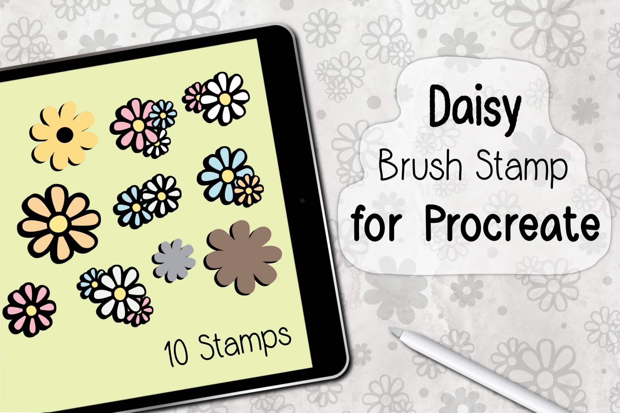 ‪Daisy | Procreate Brush Stamp‬s