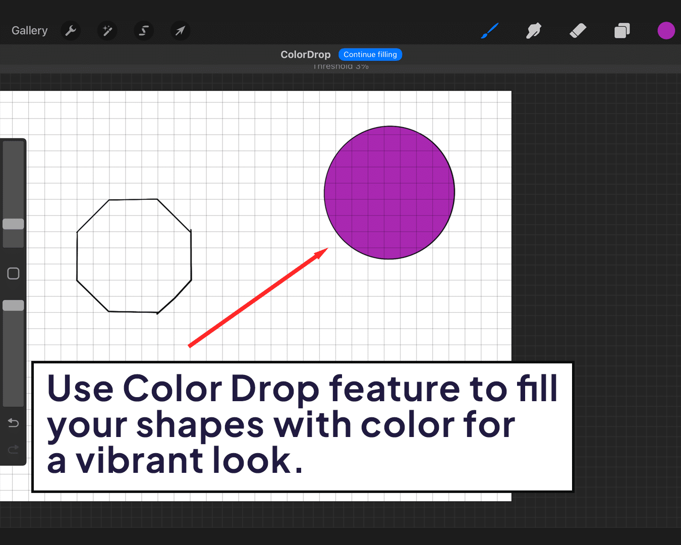 Color Drop feature