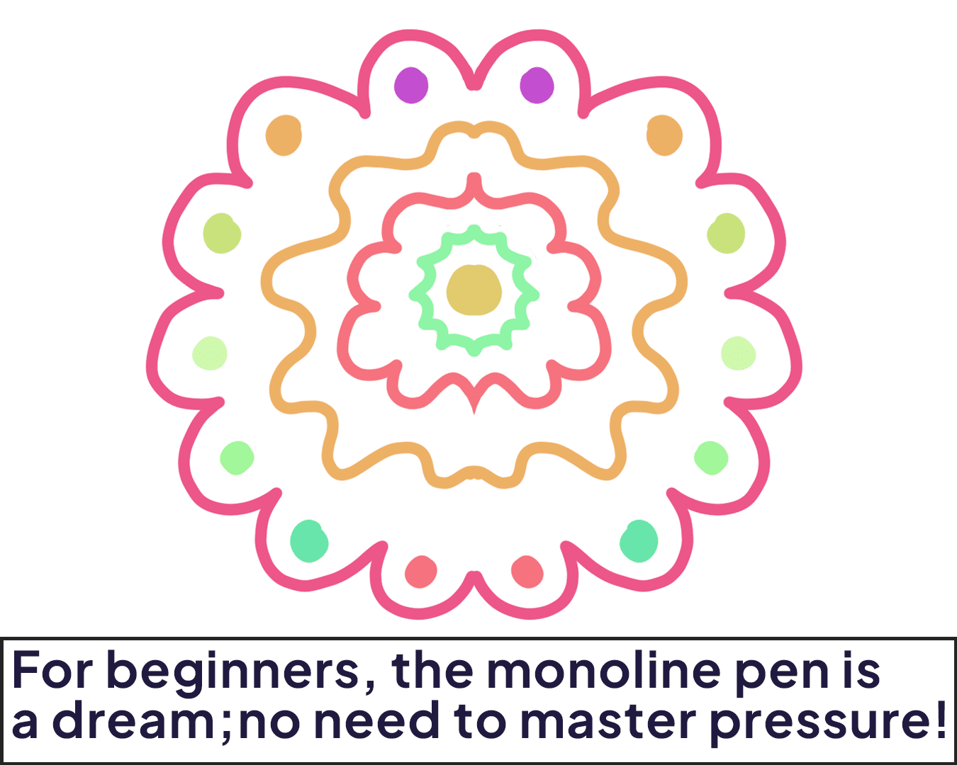 Easy use of monoline pen