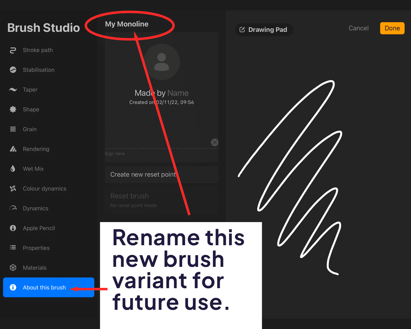 Renaming the new brush variant