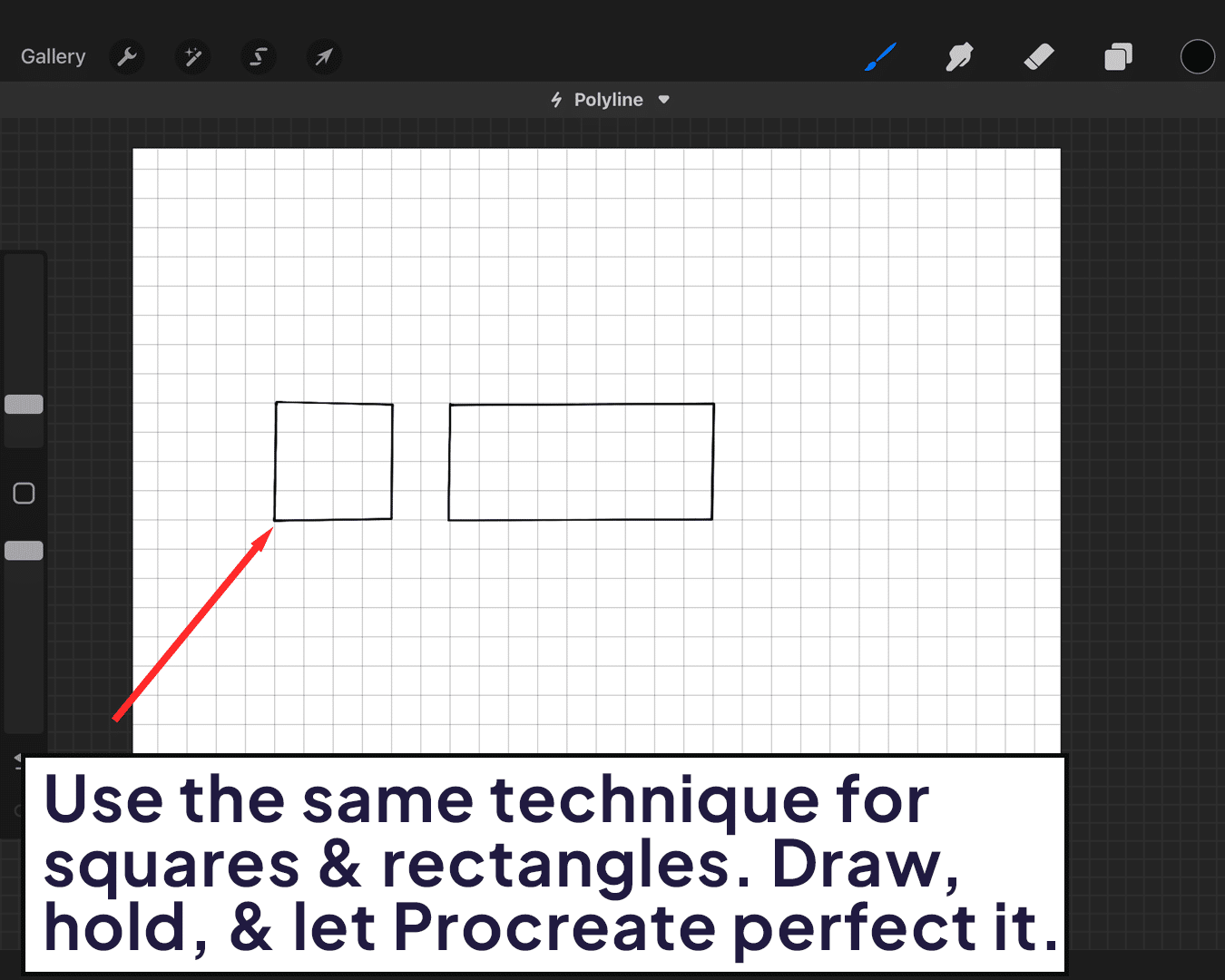 Same technique for squares & rectangles