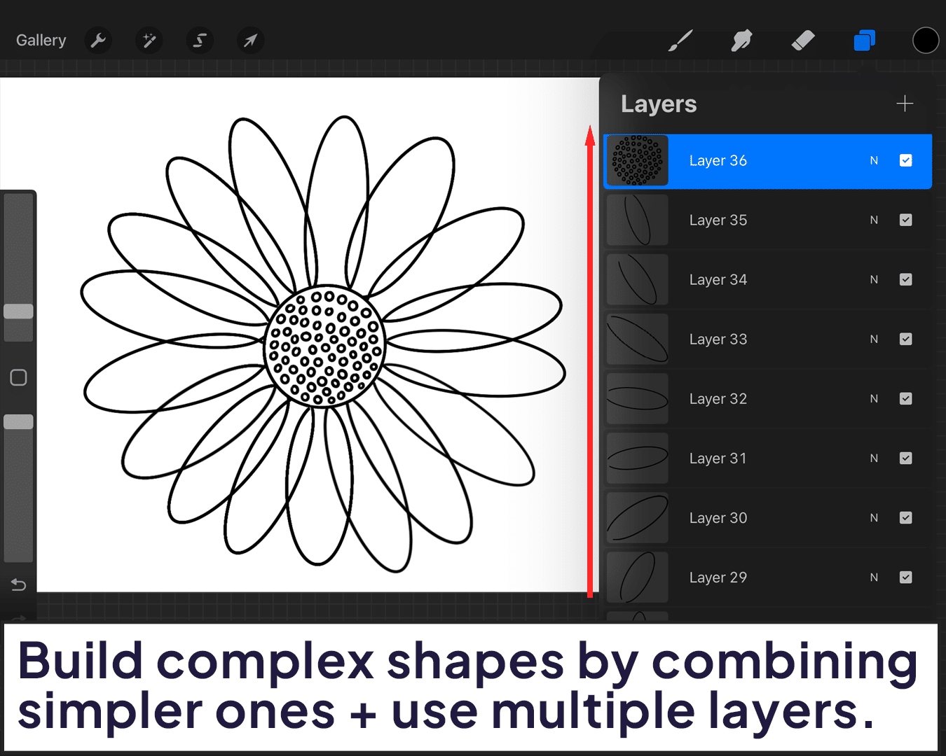 Combining simple shapes into complex ones