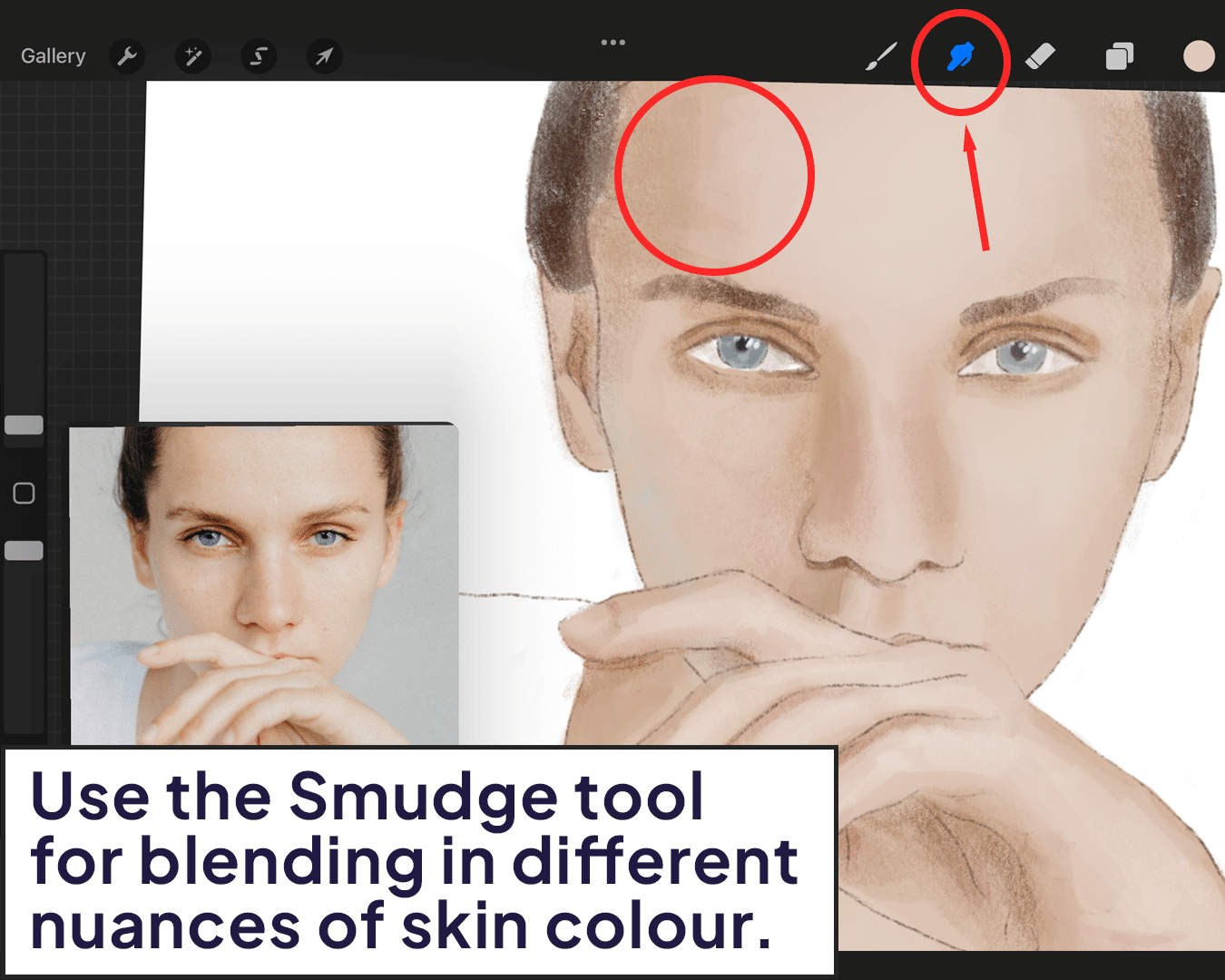 Using the Smudge tool