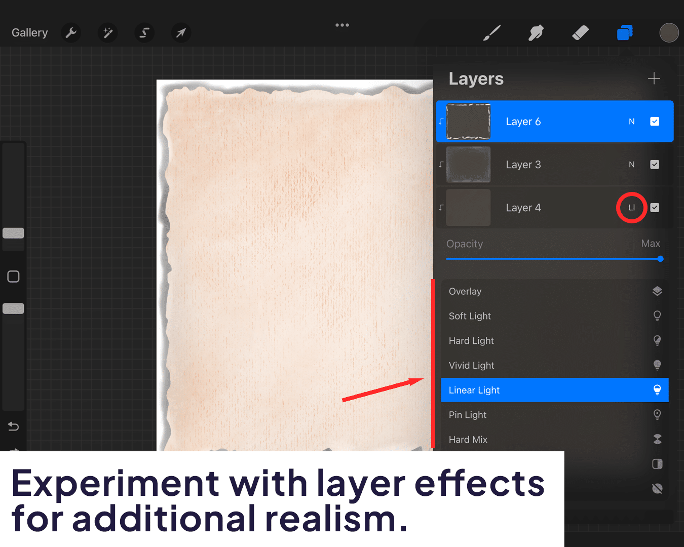 Use different layer effects