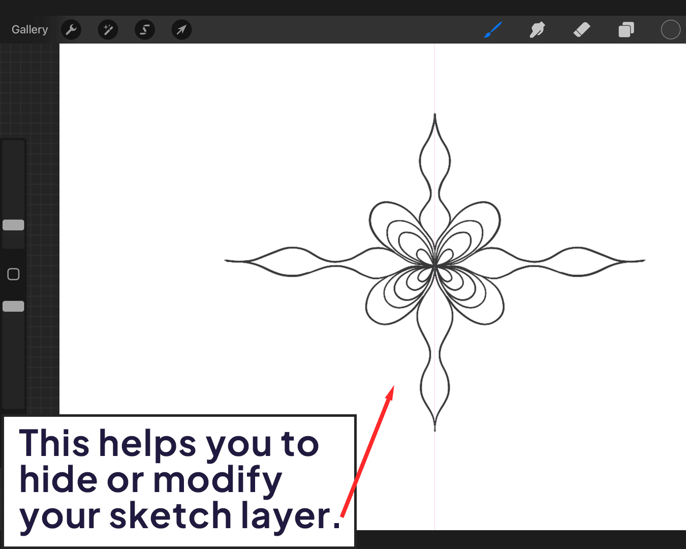 Hiding or modifying your sketch layer