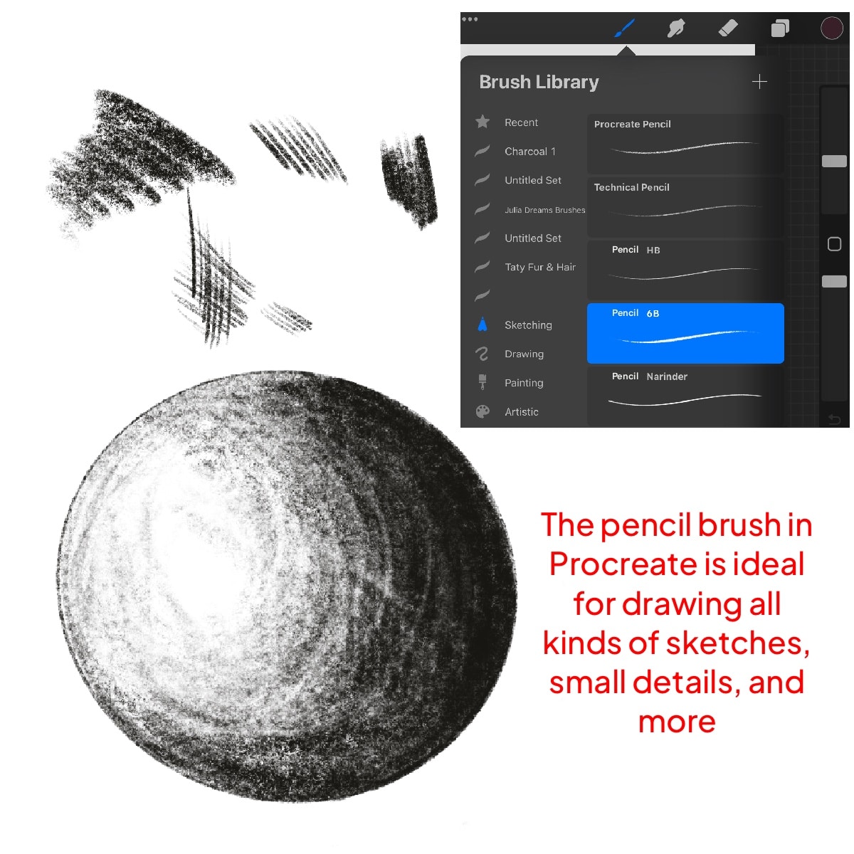 Pencil brush library 