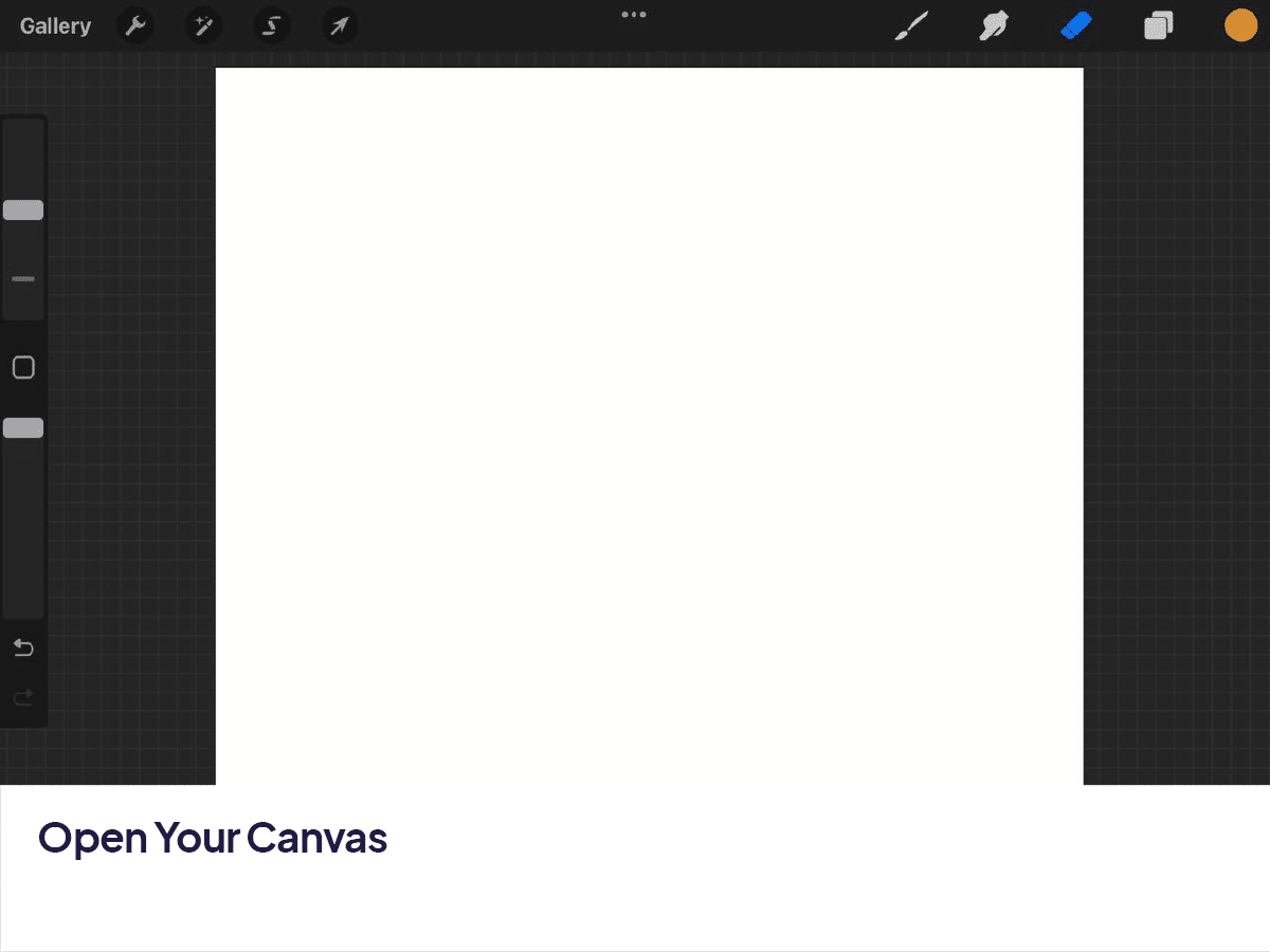 Opening your canvas