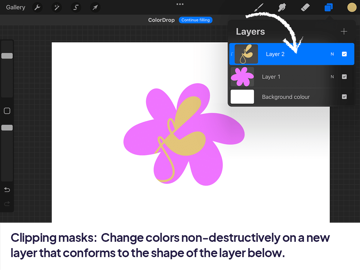 Clipping colours