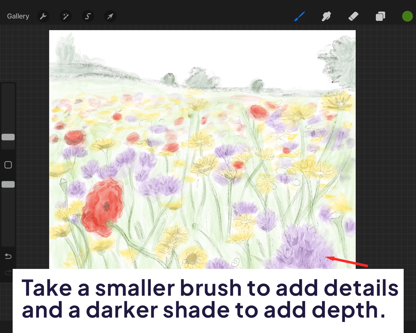 How To Draw Watercolor Flowers in Procreate