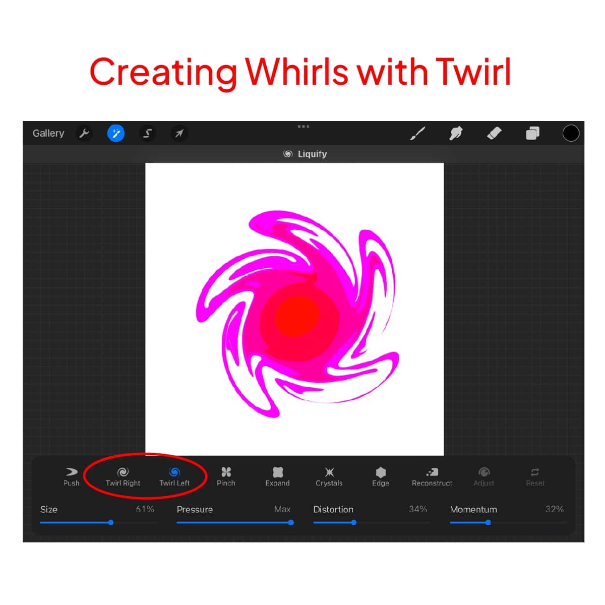Creating whirls with Twirl