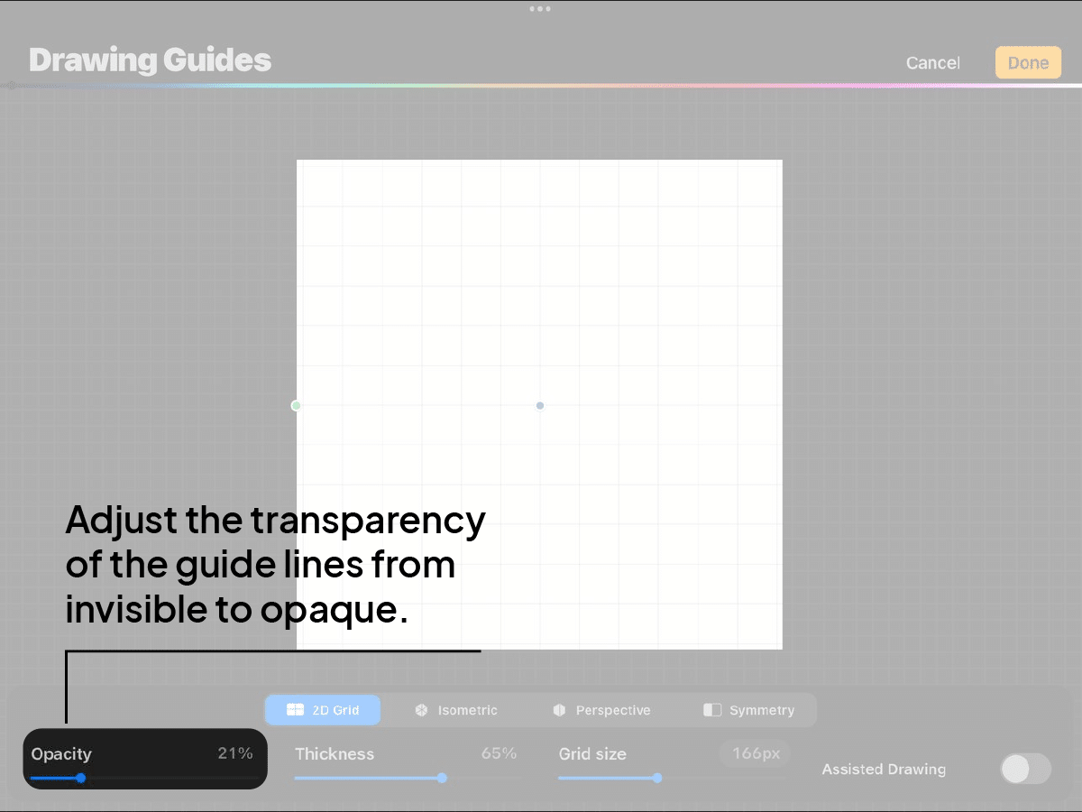 Adjusting the transparency 