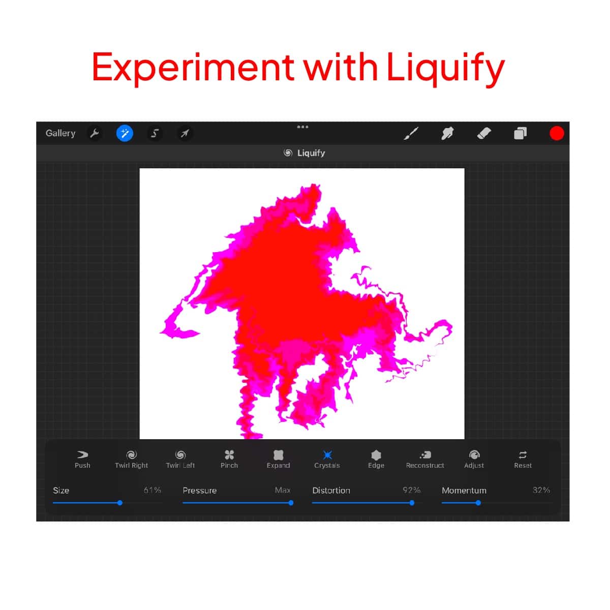 Liquify experiments 