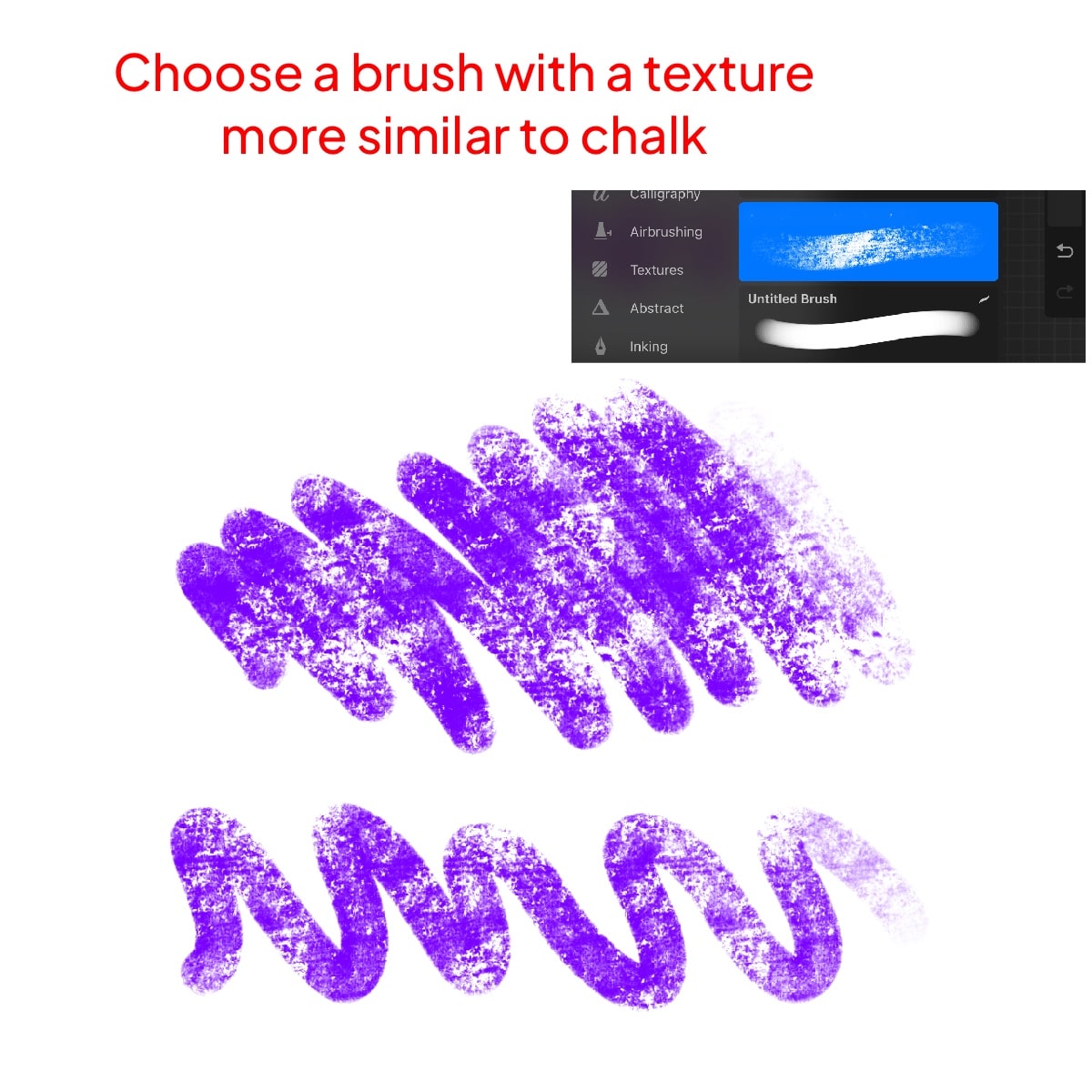 Chalk-like brush texture