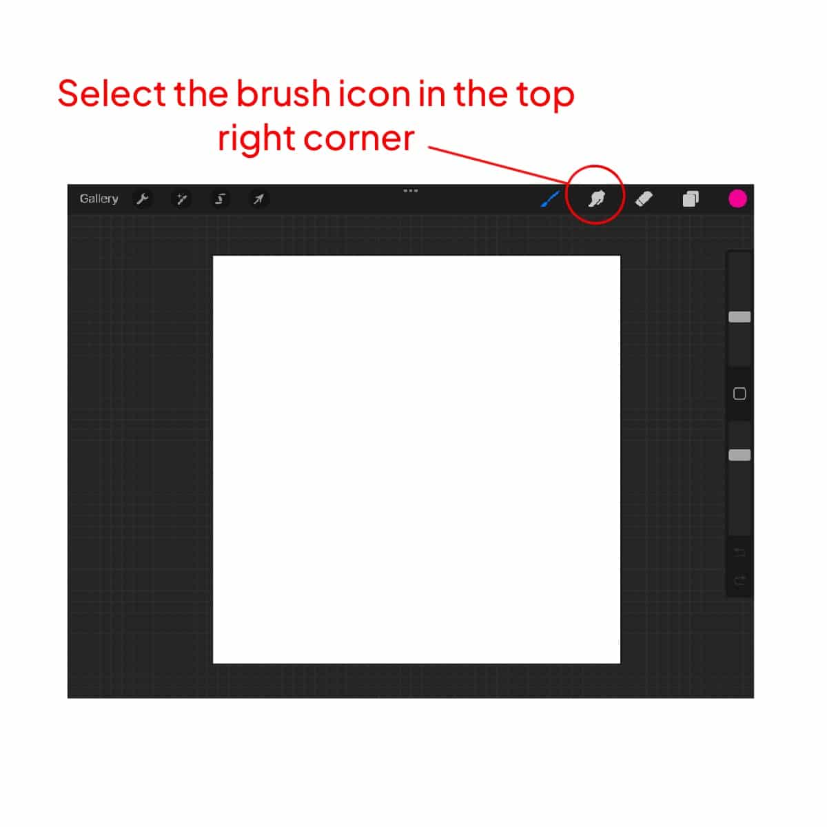 Selecting the brush