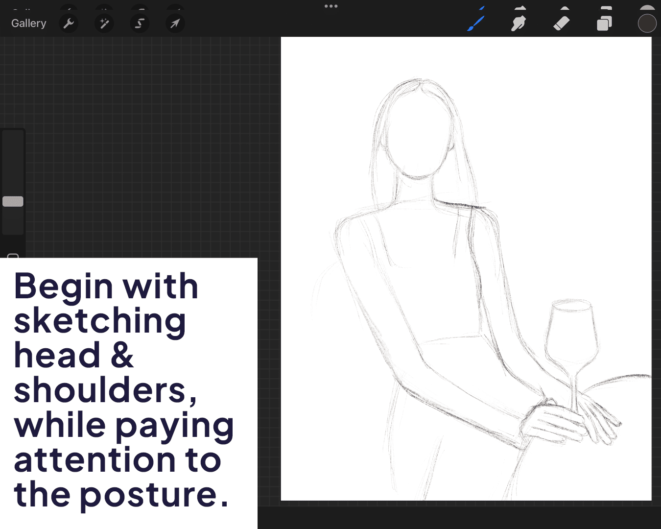 How To Draw Faceless Portrait in Procreate