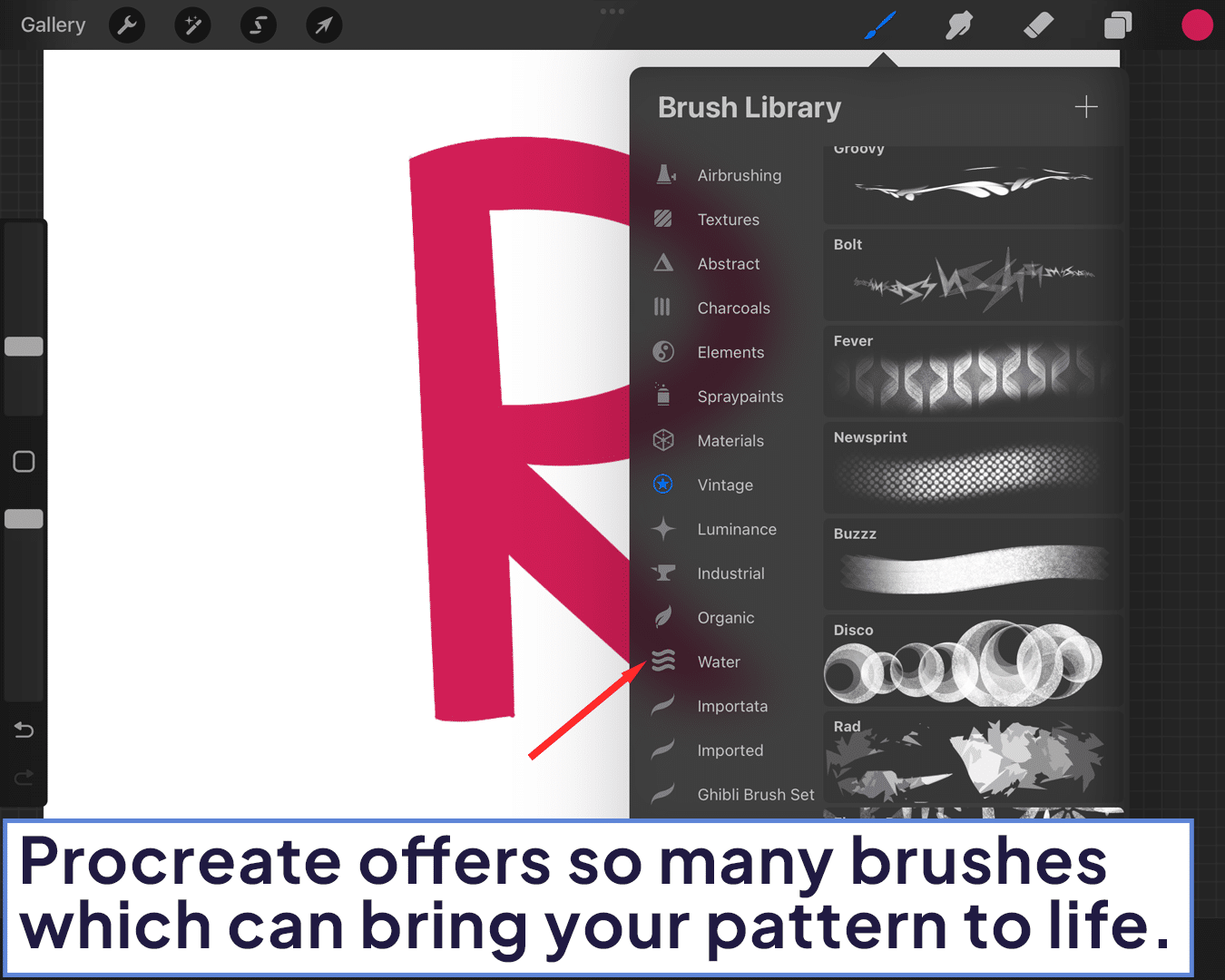 How To Add Patterned Text in Procreate