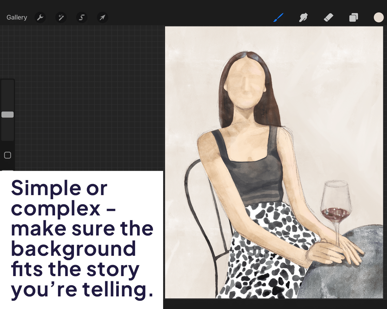 How To Draw Faceless Portrait in Procreate