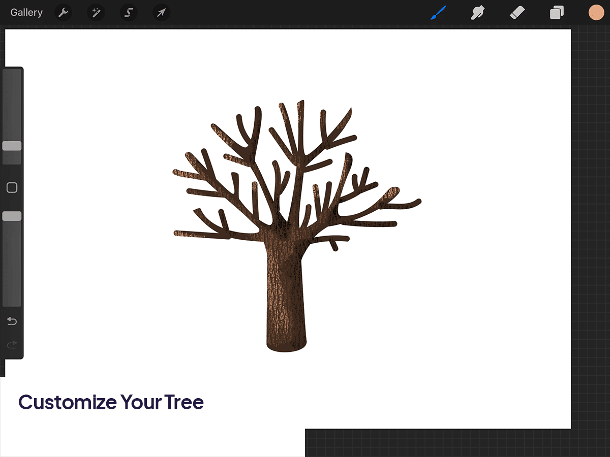 How To Draw Tree Trunk in Procreate