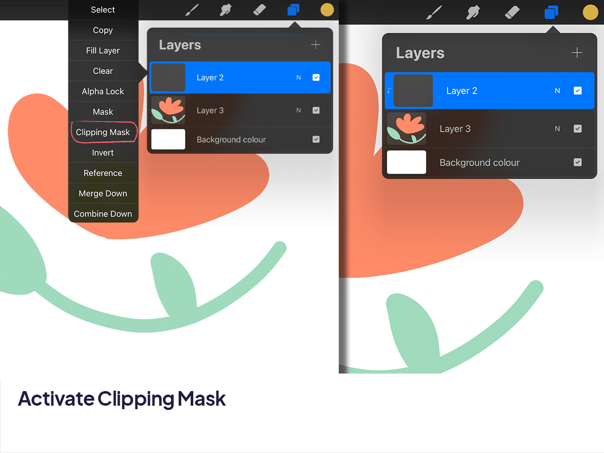 How To Use Clipping Mask in Procreate