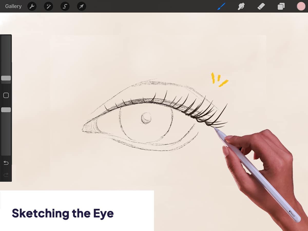 How To Draw Eyelash in Procreate
